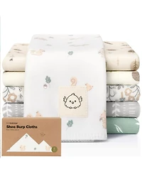 KeaBabies 6pk Shea Baby Burp Cloths for Boys and Girls, Burping Babies, Newborn