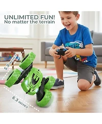 Sperric Boys Rc Stunt Toy Car for Kids, Rechargeable Remote Control Car with 360degree(s) Flips, Double-Sided Driving and Headlights