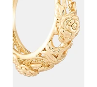 lonna & lilly Small Puffy Filigree Hoop Earrings, 0.64"