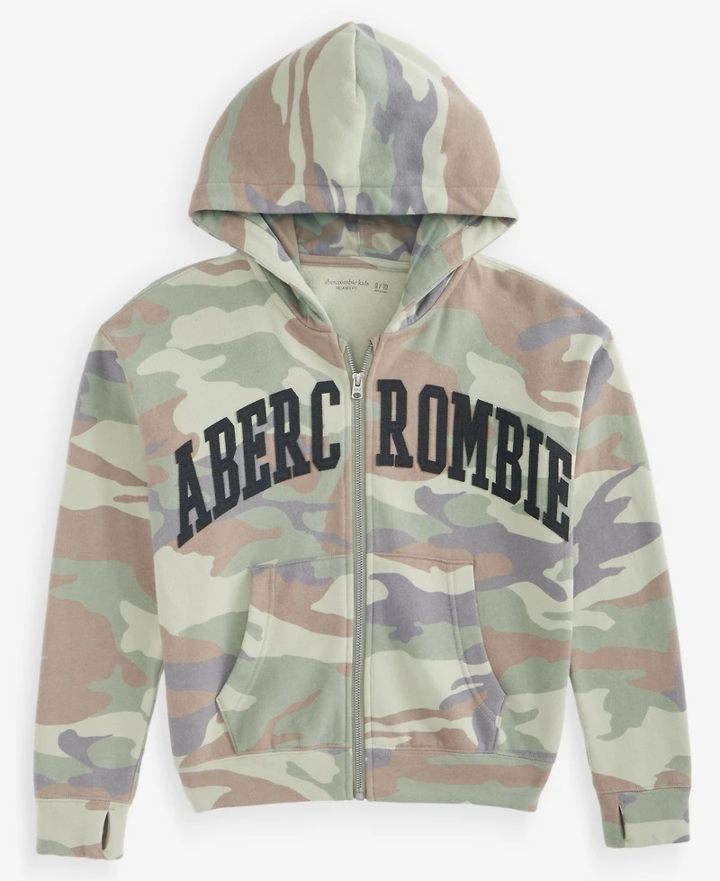abercrombie kids Boys 8-20 Logo Full-Zip Hoodie