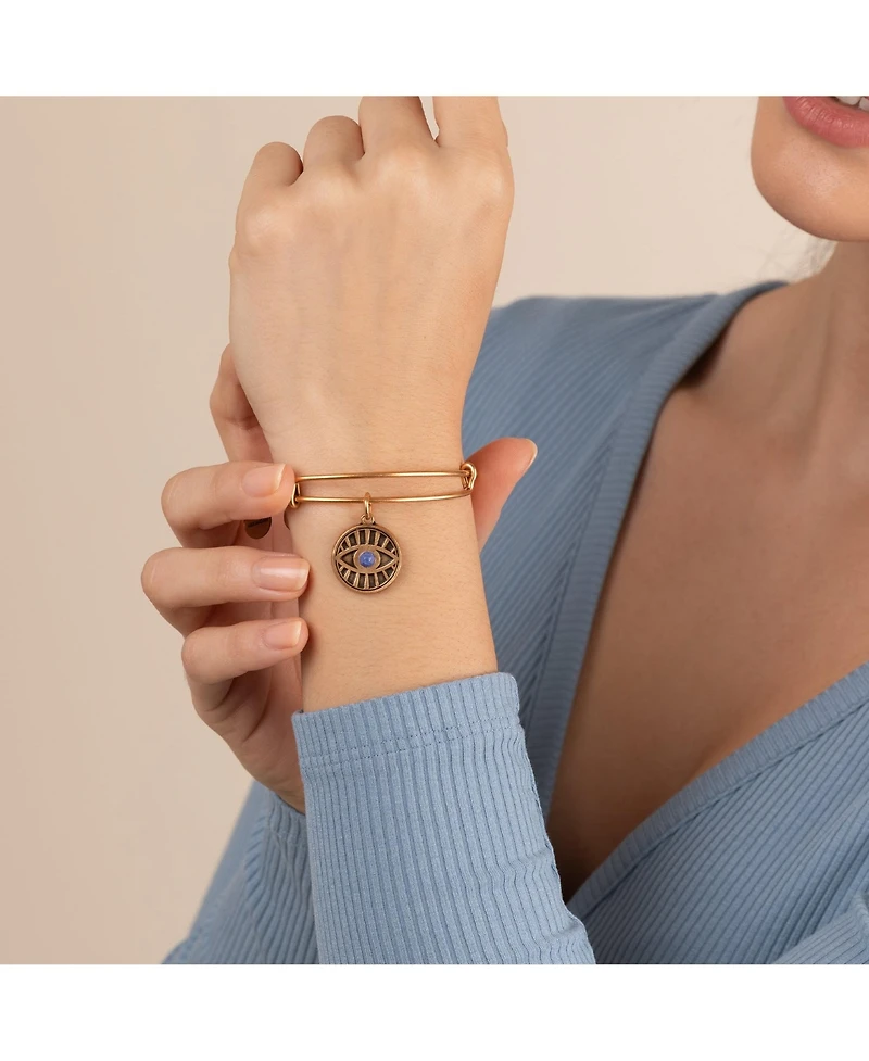 Alex and Ani Evil Eye + Sodalite Charm Bangle