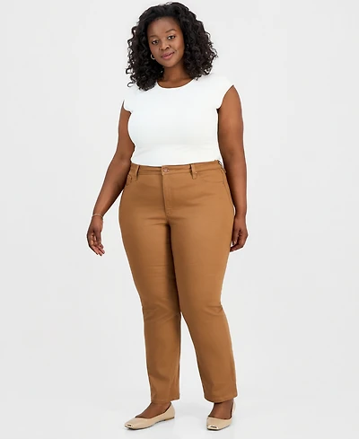 Jones New York Plus Lexington Straight-Leg Jeans