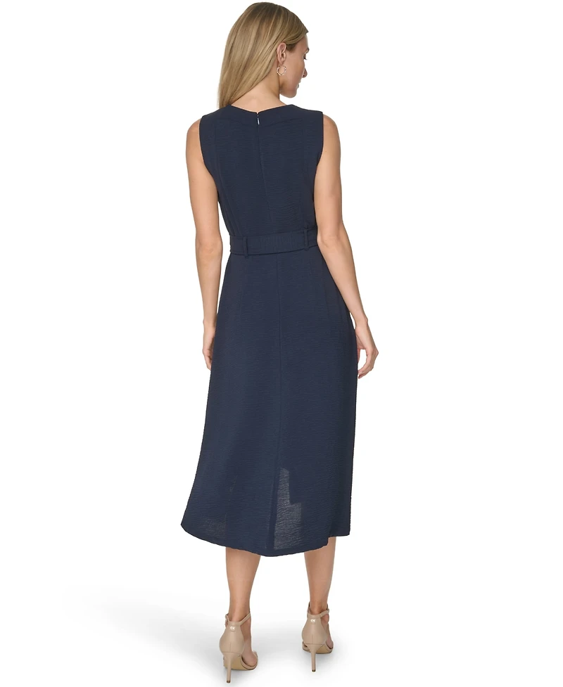 Calvin Klein Women's Crew Neck Midi Dress