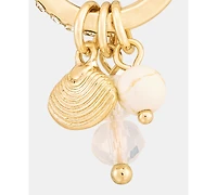 lonna & lilly Shell & Bead Charm Hoop Earrings