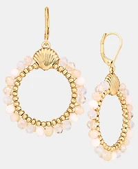 lonna & lilly Beaded Shell Open Drop Earrings