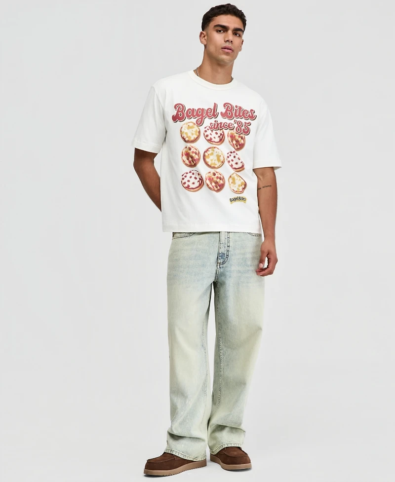 Mode of One Men's Relaxed-Fit Bagel Bites Graphic T-Shirt, Macy's Exclusive