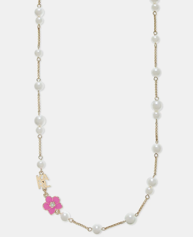 Karl Lagerfeld Paris Imitation Pearl Collar Necklace