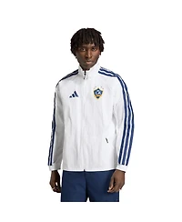 Adidas Men's White La Galaxy 2026 Anthem Raglan Full-Zip Jacket