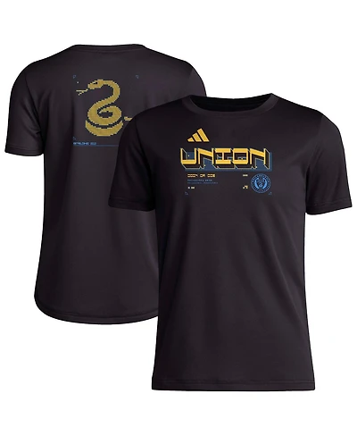 Adidas Big Boys and Girls Black Philadelphia Union 2026 Anthem Aeroready Pregame T-Shirt