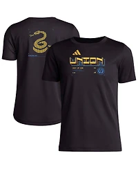 Adidas Big Boys and Girls Black Philadelphia Union 2026 Anthem Aeroready Pregame T-Shirt