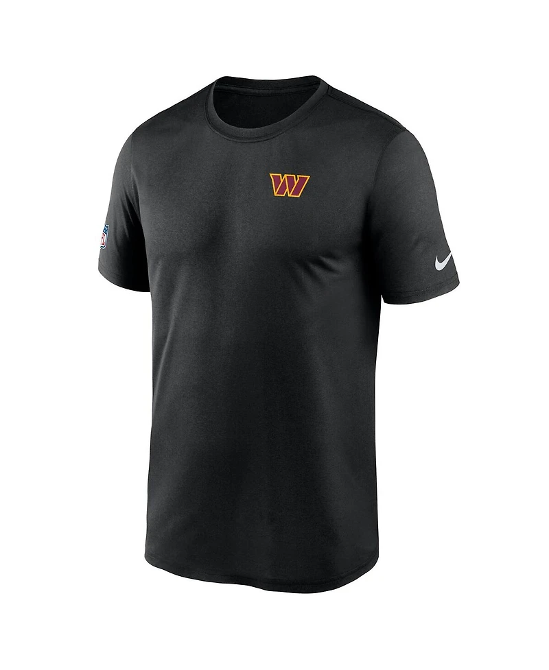Nike Men's Black Washington Commanders Sideline Legend Small Logo Dri-fit T-Shirt