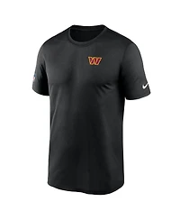 Nike Men's Black Washington Commanders Sideline Legend Small Logo Dri-fit T-Shirt