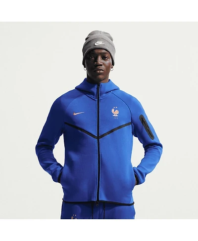 Nike Men's Blue France National Team 2026 Tech Fleece Windrunner Raglan Full-Zip Hoodie