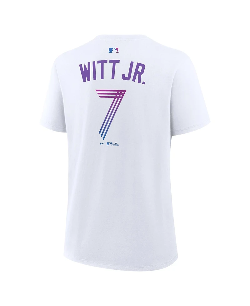 Nike Women's Bobby Witt Jr. White Kansas City Royals 2026 Connect Name Number T-Shirt