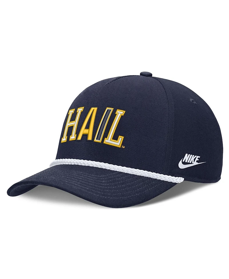 Nike Men's and Women's Navy Michigan Wolverines 2026 Basketball Refresh 5-Panel Rope Rise Hat