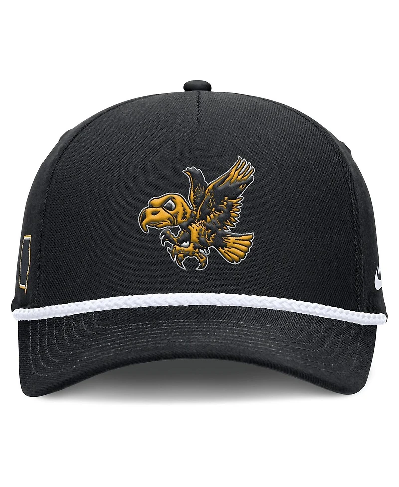 Nike Men's and Women's Black Iowa Hawkeyes 2026 Basketball Refresh 5-Panel Rope Rise Hat