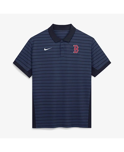 Nike Men's Navy Boston Red Sox Authentic Collection Striped Victory Dri-fit Polo Shirt