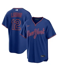 Nike Men's Francisco Lindor Royal New York Mets Alternate Replica Jersey