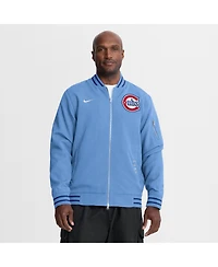 Nike Men's Light Blue Chicago Cubs Authentic Collection Dugout Relaxed Full-Zip Bomber Jacket