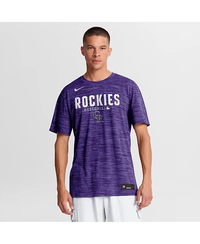 Nike Men's Purple Colorado Rockies Authentic Collection Velocity Dri-fit T-Shirt