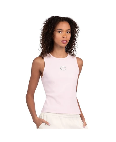 Starter Women's Light Pink Cincinnati Reds Pastels Ribbed Tank Top