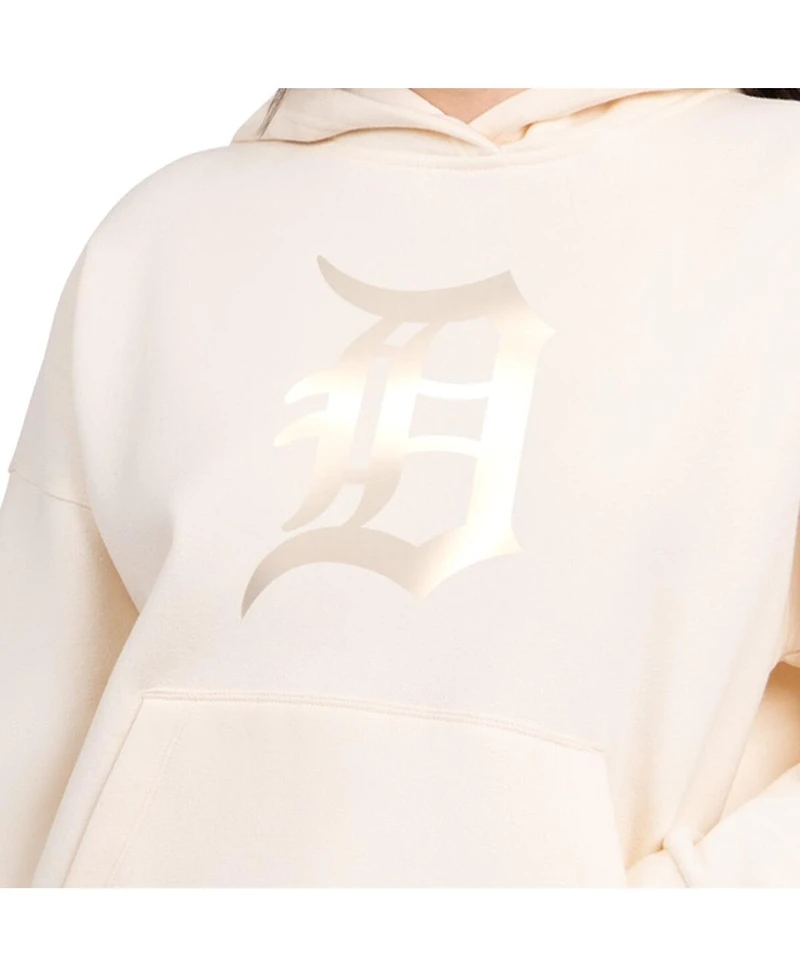 Starter Women's Cream Detroit Tigers Pastel Relaxed Hoodie