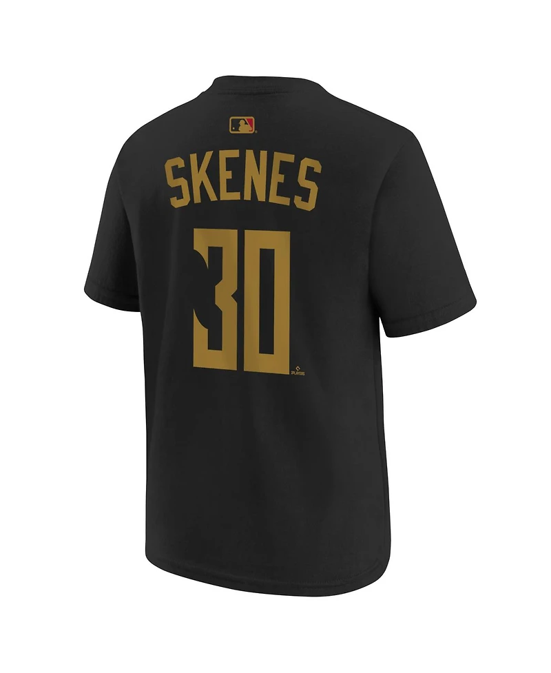 Nike Big Boys and Girls Paul Skenes Black Pittsburgh Pirates 2026 City Connect Name & Number T-Shirt