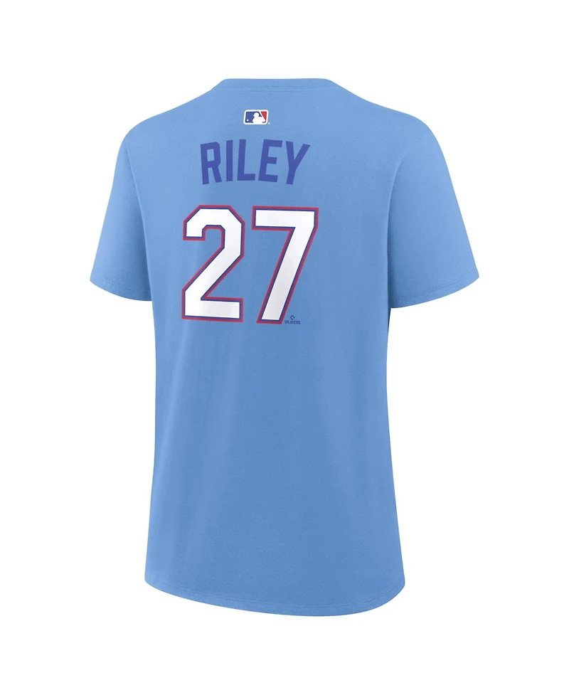 Nike Women's Austin Riley Light Blue Atlanta Braves 2026 City Connect Name Number T-Shirt