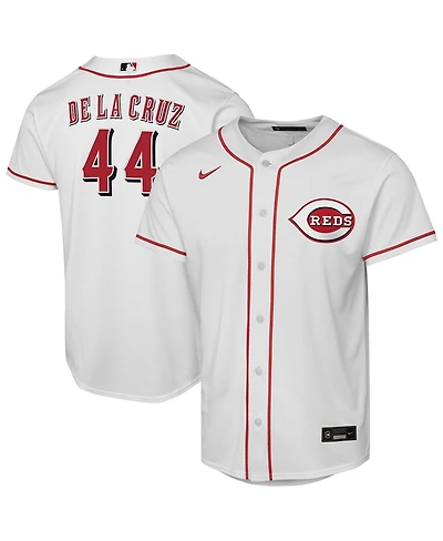 Nike Big Boys and Girls Elly De La Cruz White Cincinnati Reds Home Replica Player Jersey