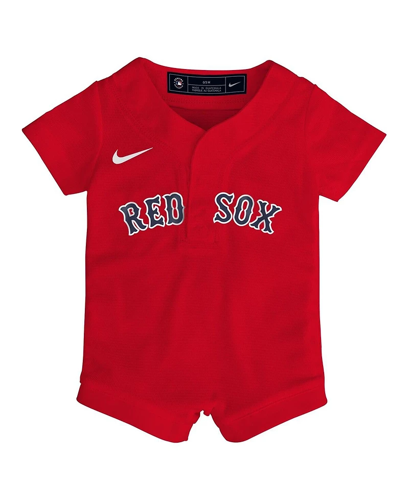 Nike Baby Boys and Girls Red Boston Red Sox Alternate Replica Romper Jersey