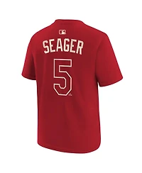 Nike Big Boys and Girls Corey Seager Red Texas Rangers 2026 City Connect Name & Number T-Shirt