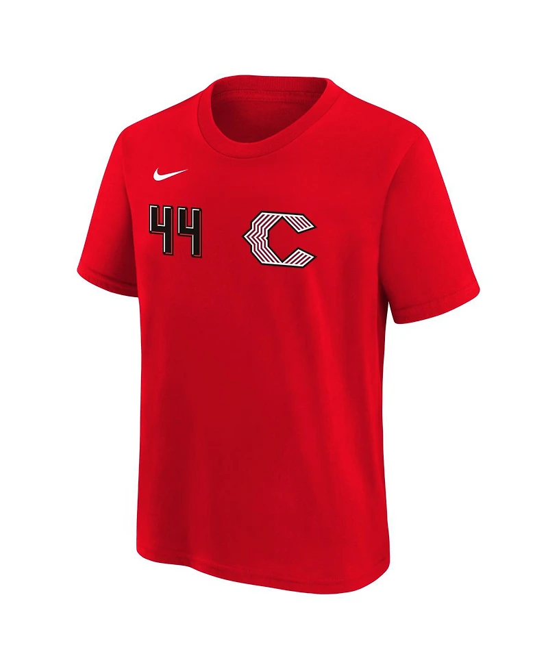 Nike Big Boys and Girls Elly De La Cruz Red Cincinnati Reds 2026 City Connect Name & Number T-Shirt