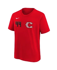 Nike Big Boys and Girls Elly De La Cruz Red Cincinnati Reds 2026 City Connect Name & Number T-Shirt
