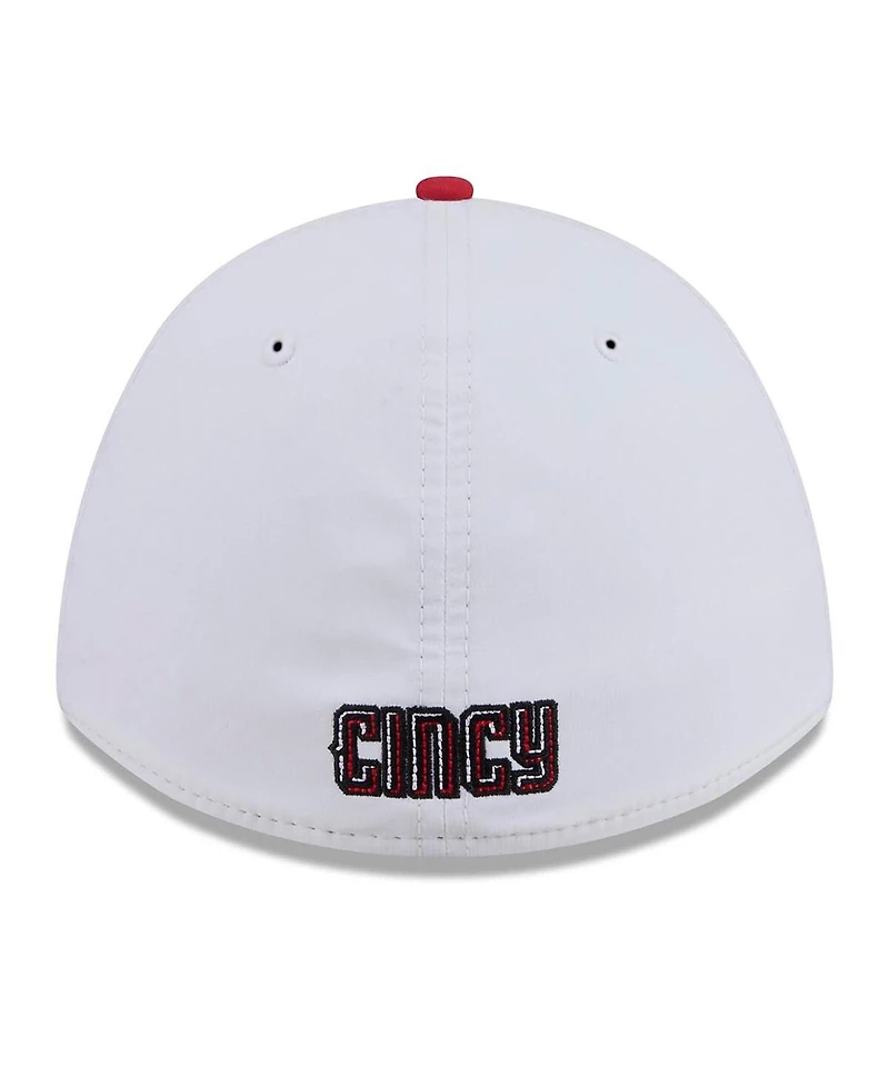 New Era Men's Black/Red Cincinnati Reds 2026 City Connect M-Crown A-Frame 39THIRTY Flex Hat