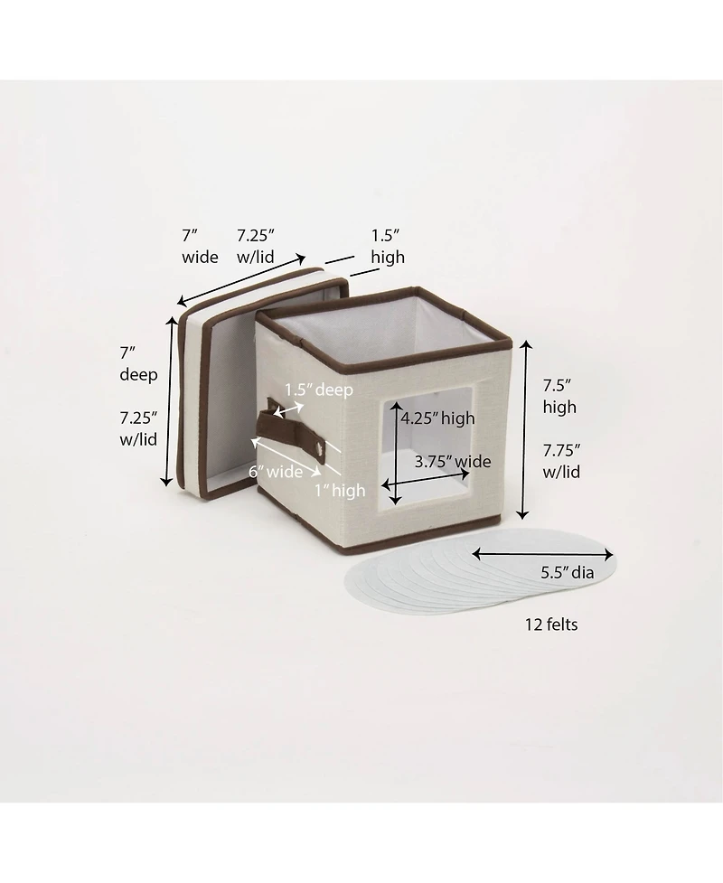 Household Essentials Saucer Storage Box, Windowed Panel.