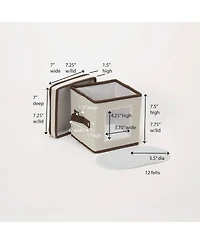 Household Essentials Saucer Storage Box, Windowed Panel.