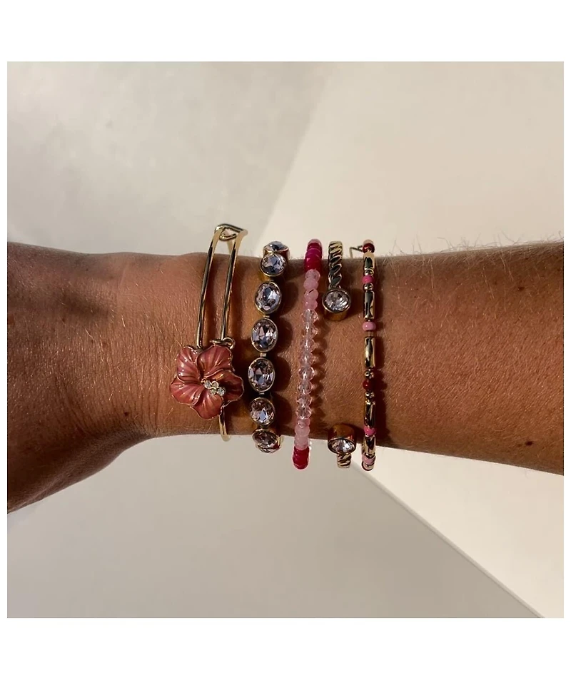 Alex and Ani Hibiscus Charm Bangle