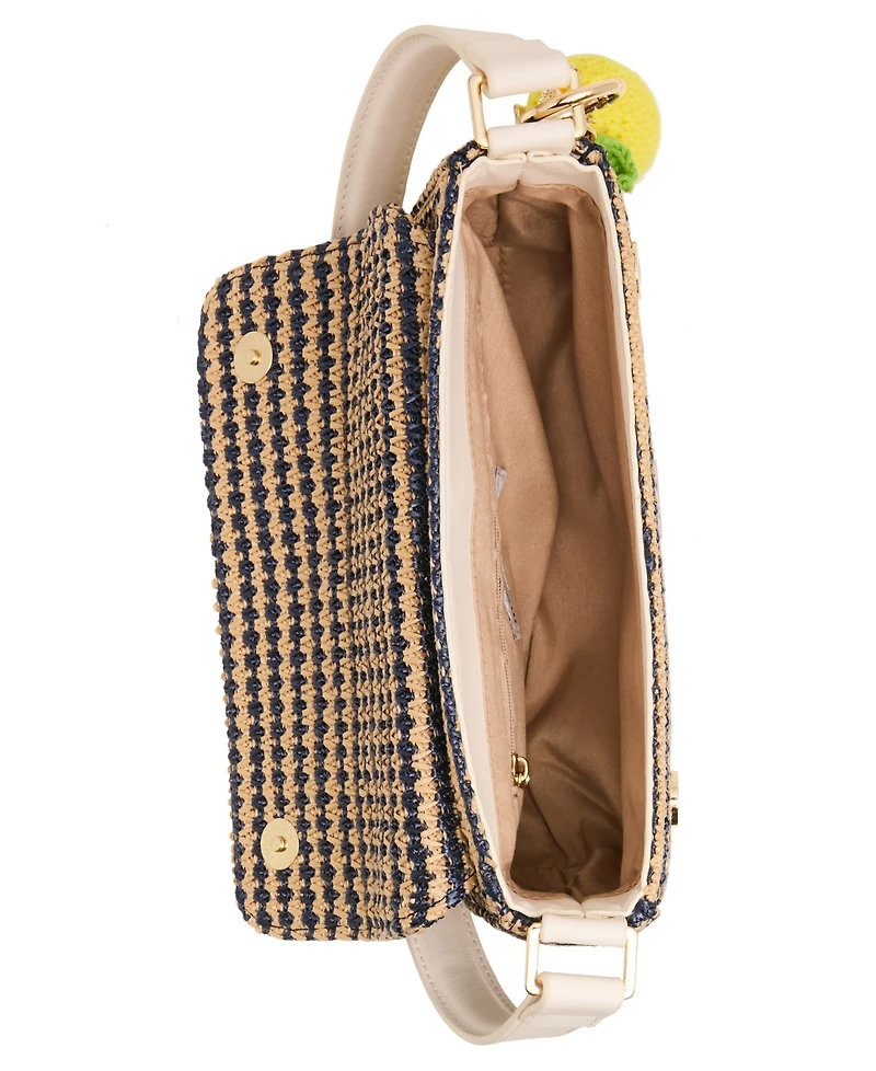Madden Girl Alanna Straw Small Shoulder Handbag