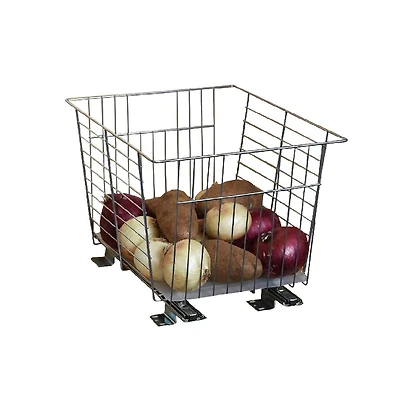 Household Essentials Glidez Steel Pull-Out Storage Organizer, Produce Bin Design