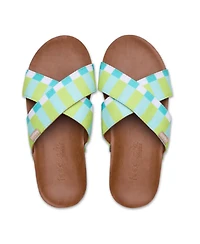 Women's Zensole Cascades Faux Leather Double Strap Slide Sandals