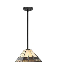 Robert Louis Tiffany Estele Wide Art Glass Mini Pendant Light