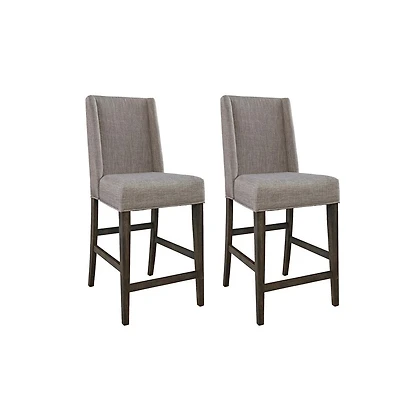 Liberty Furniture Industries, Inc Double Bridge Upholstered Counter Chair (Rta)-Set of 2 in Dark Chestnut