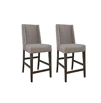 Liberty Furniture Industries, Inc Double Bridge Upholstered Counter Chair (Rta)-Set of 2 in Dark Chestnut
