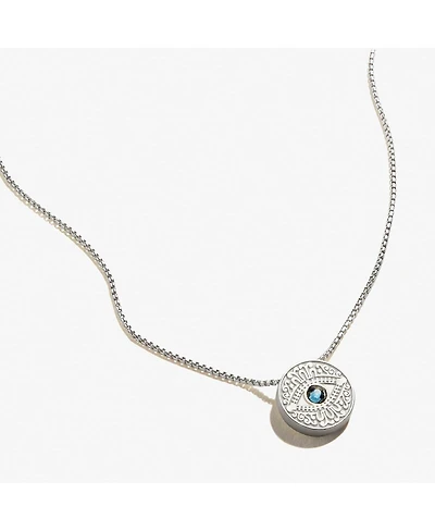 Alex and Ani Evil Eye Crystal Charm Necklace