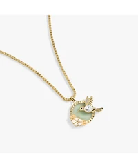 Alex and Ani Hummingbird Gemstone Pendant Necklace
