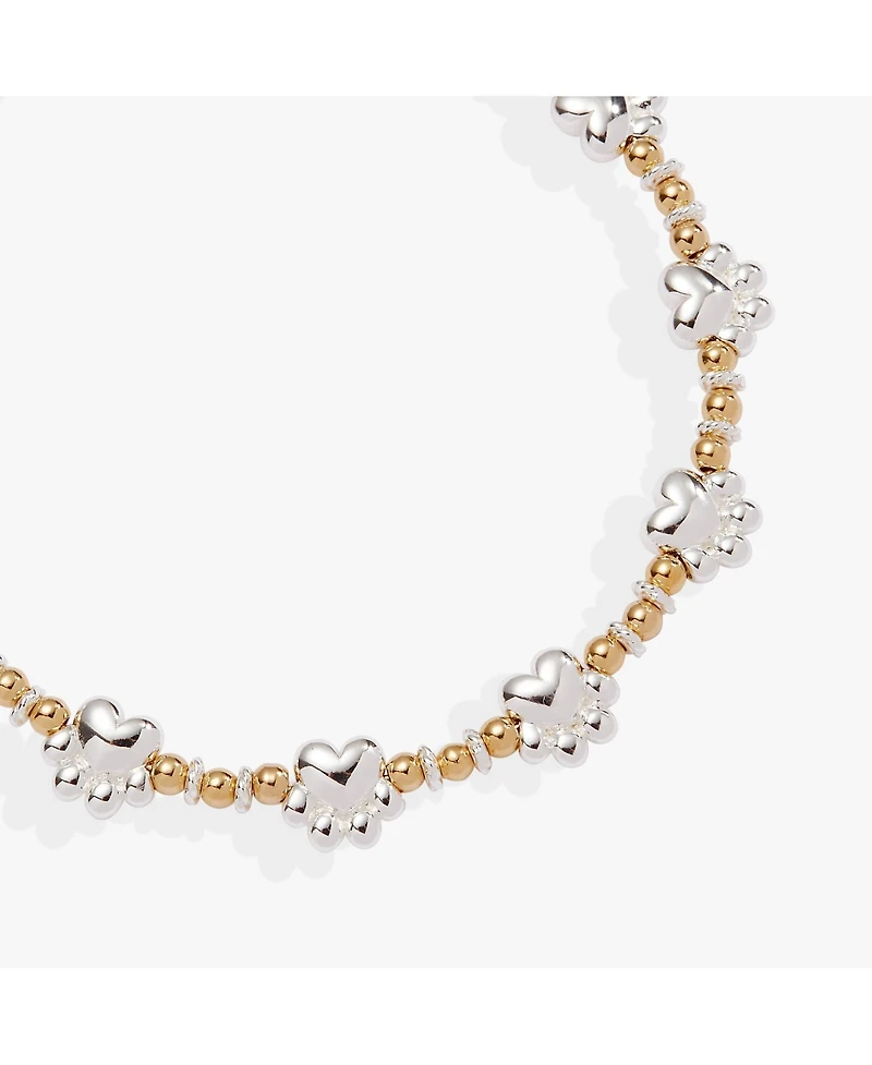 Alex and Ani Paw Print Beaded Dog Bangle