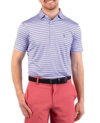 Tailorbyrd Men's Geo Stars Printed Performance Polo