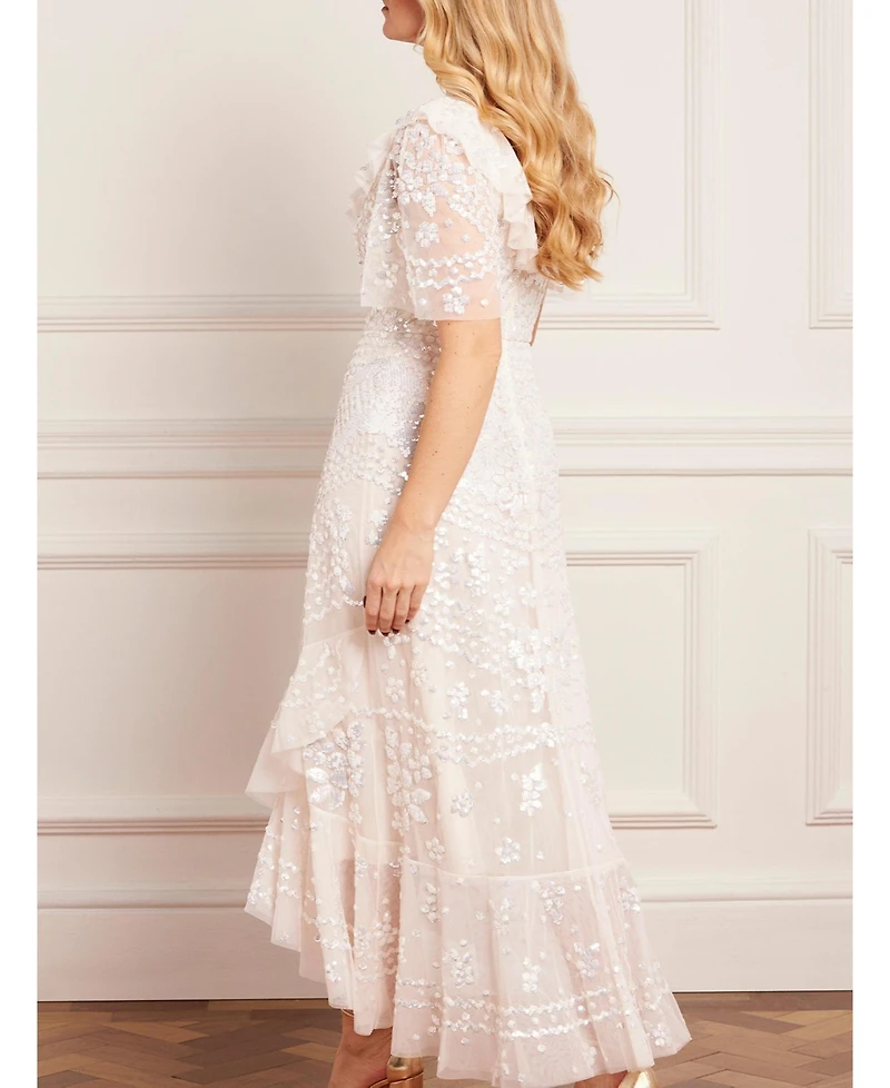 Needle & Thread Women's Anais Sequin Frill Ankle Gown