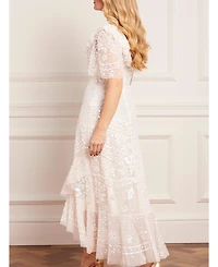 Needle & Thread Women's Anais Sequin Frill Ankle Gown