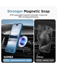 Gonez Magnetic for iPhone 15 Pro Max Case,Compatible with MagSafe Slim Translucent Matte Back Shockproof Phone Protective Case
